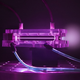 A miniature laser-plasma accelerator powered by BELLA’s laser pulse. Scientists hope a machine like this could one day help to treat cancer or shrink the size of today’s largest physics experiments.
